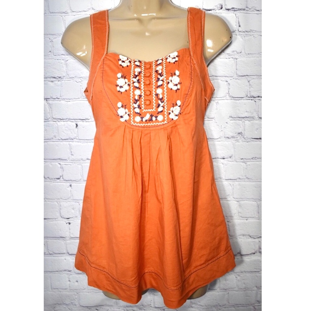 Embroidered Tank Top Blouse